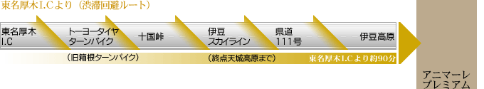 東名厚木I.Cより （渋滞回避ルート）